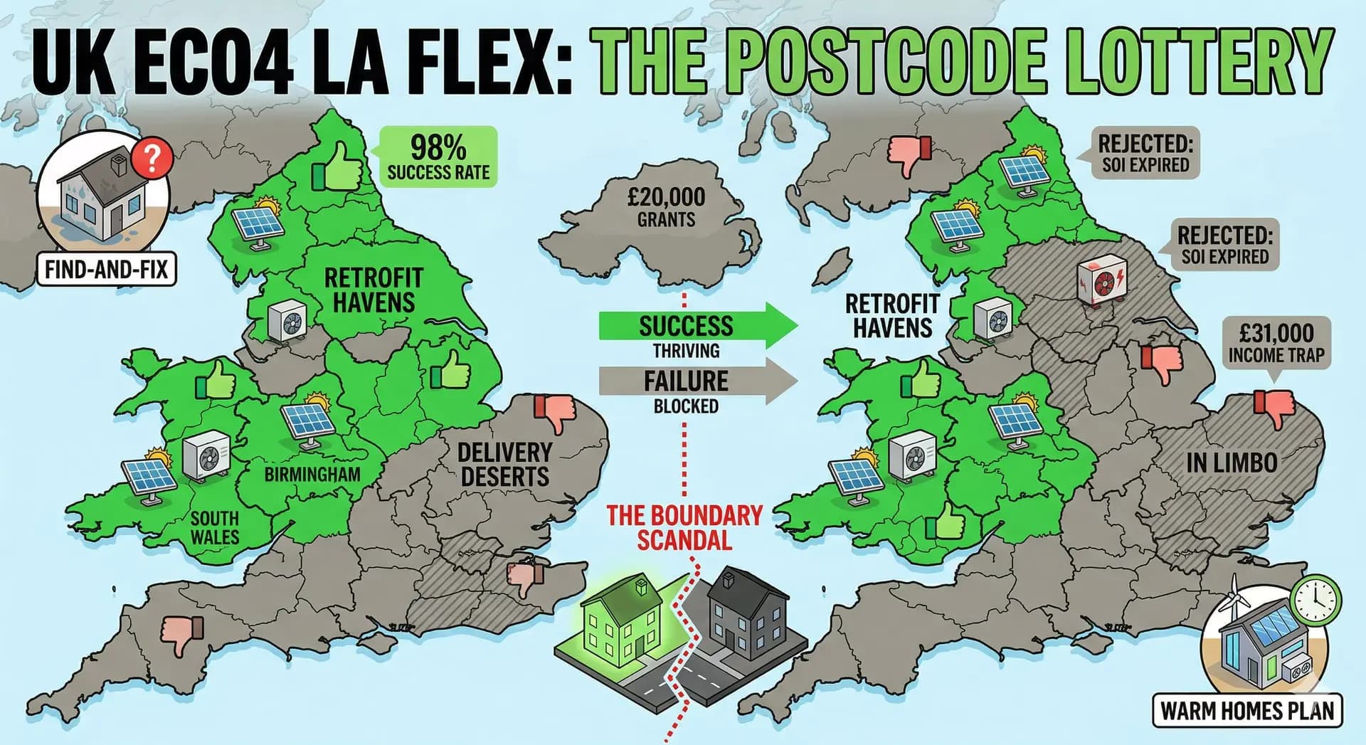 The LA Flex Postcode Lottery - Main Image